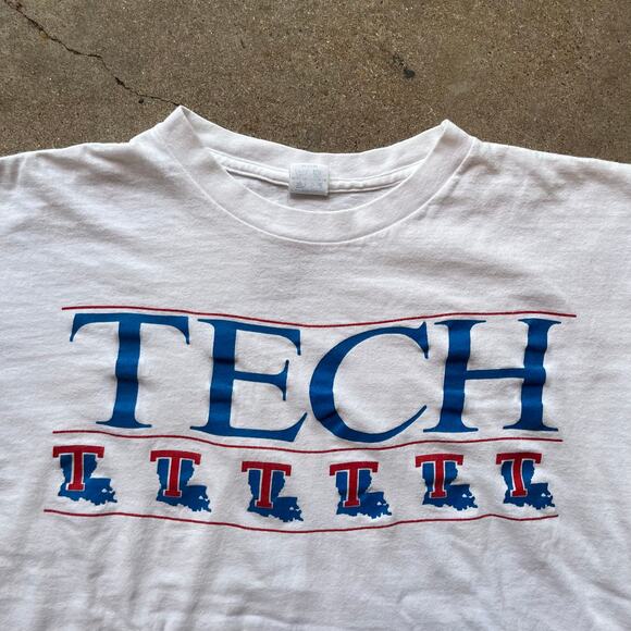 Vintage 90's Louisiana Tech T-Shirt XL - Picture 3 of 5